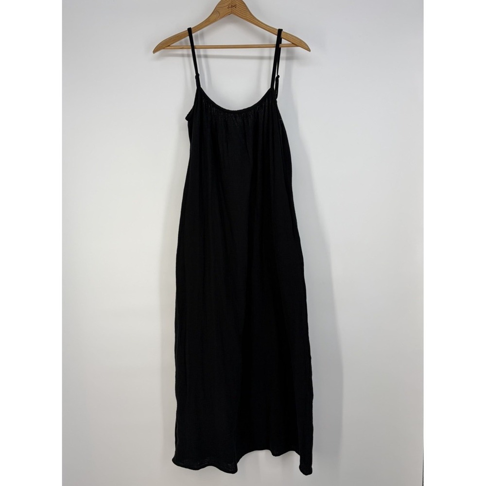 NWT $128 MSRP Sol Angeles Gauzy Maxi Dress Black XS/S Beach Travel Boho Staple - Picture 3 of 10